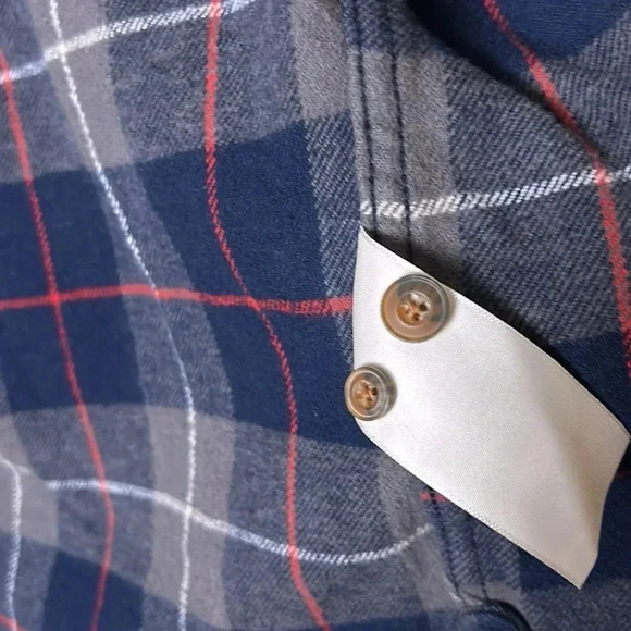 Jachs New York Flannel shirt ,men XXL, Blue ,large checkered, warm, button front - Picture 8 of 16